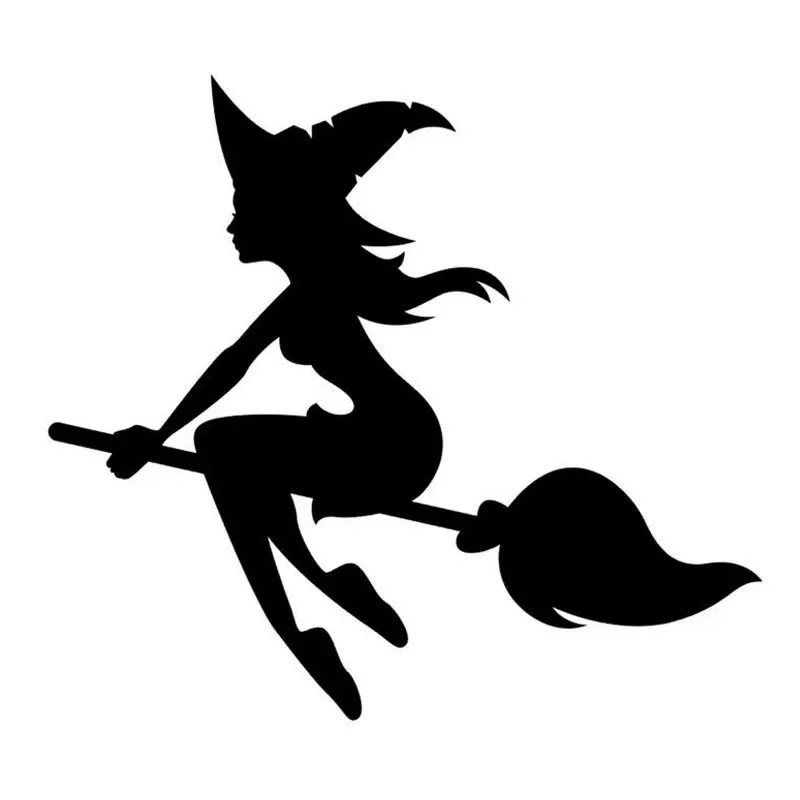 SZWL Cartoon Sexy WITCH Car Sticker Waterproof Sunscreen Decals Motorcycle Stickers Auto Accessories Decoration PVC,14cm*12cm