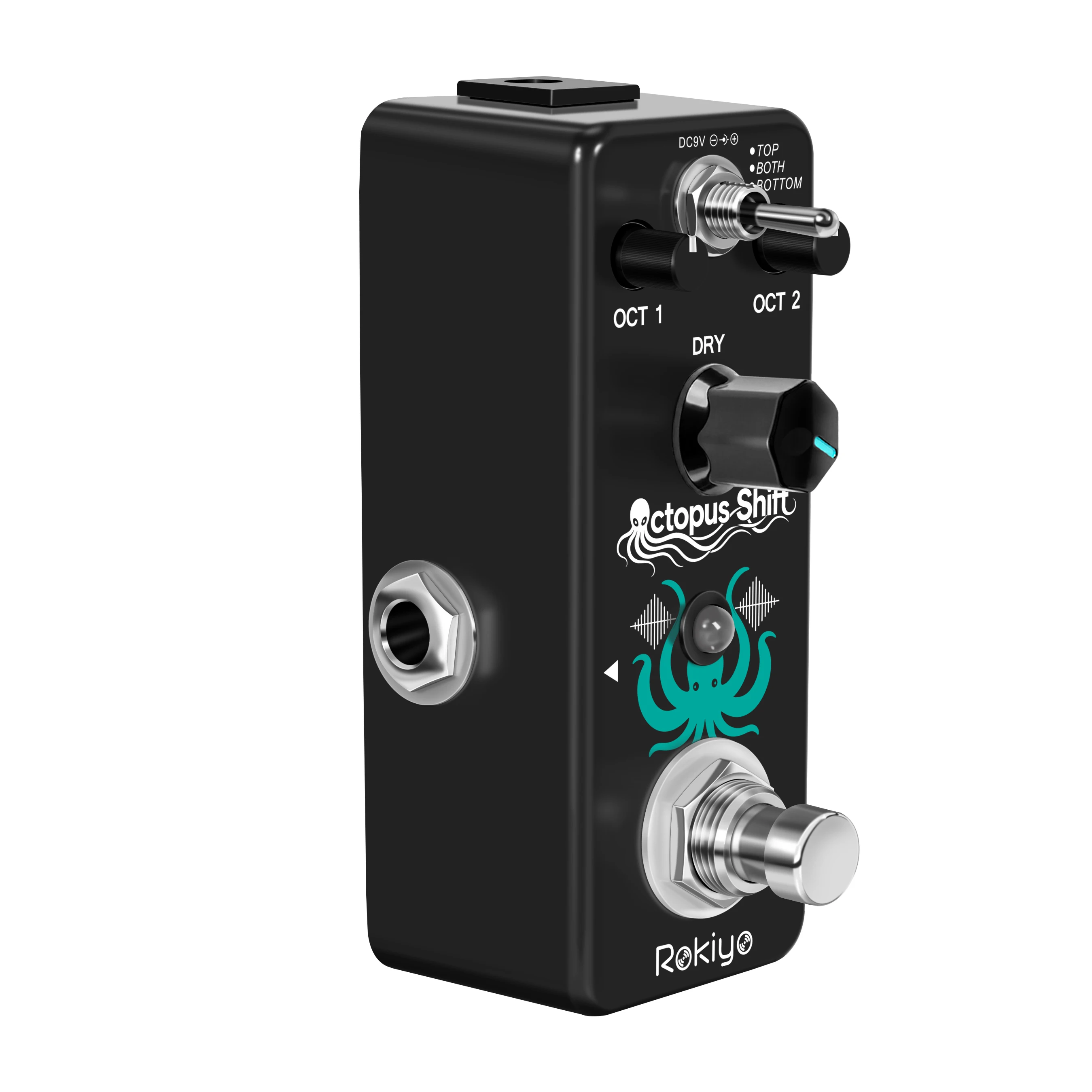Rokiyo Octopus Shift Digital Octave Guitar Pedal 11 Modes Octpus Shifter 32‑Bit Octaver Stompbox Mini Effector for Bass Guitar view 6