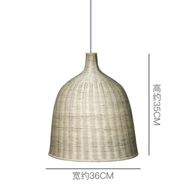 Imagem -04 - Criativo do Sudeste Asiático Rattan Luzes Pingente Japonês Restaurante Barra de Chá Manual Hanglamp Tecelagem Bambu Rattan Dispositivo Elétrico Iluminação