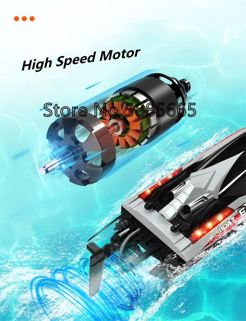 

70KM/H High Speed Remote Control Boat RC Speedboat 200M Nesting Unhook Capsized Reset Waterproof Racing Induction RC Boat Toy