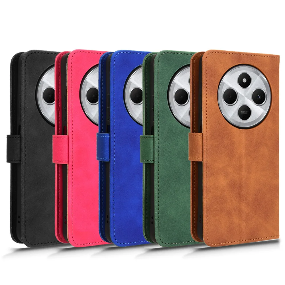 

Luxury Multi-Card Slot Wallet Clip For Redmi 14C Leather Case Anti-fall Shockproof Business Protection Funda