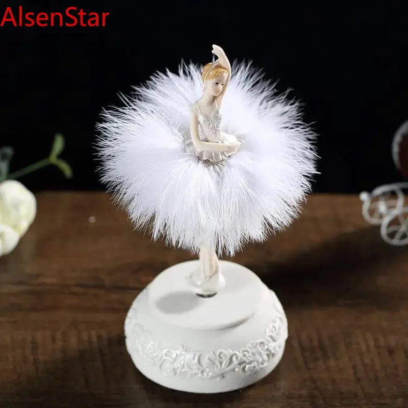 Creative Ballet Rotating Music Box Valentine's Day Birthday Christmas Gift Dancing Girl Music Boxes Ornament Home Decoration