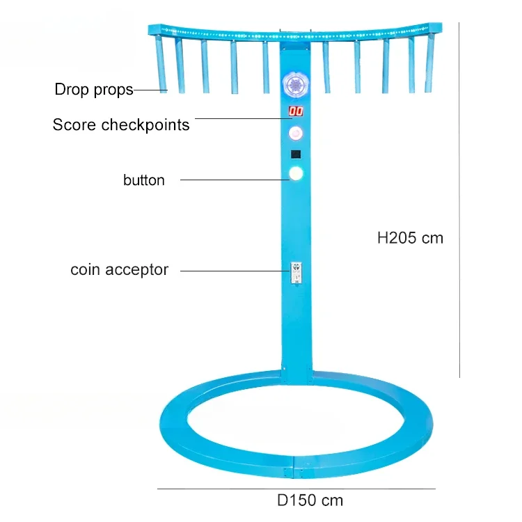 Coin Operated Game Hand-Eye Coordination Chips Quick Hands Challenge Electronic Coin Operated Eye Fast Catch Stick Game