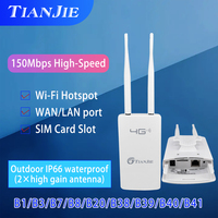 TIANJIE CPE905 Outdoor 4G Router with Wi-Fi Hotspot,SIM card Router,150Mbps High-speed Network,Portable Waterproof Modem 10 User