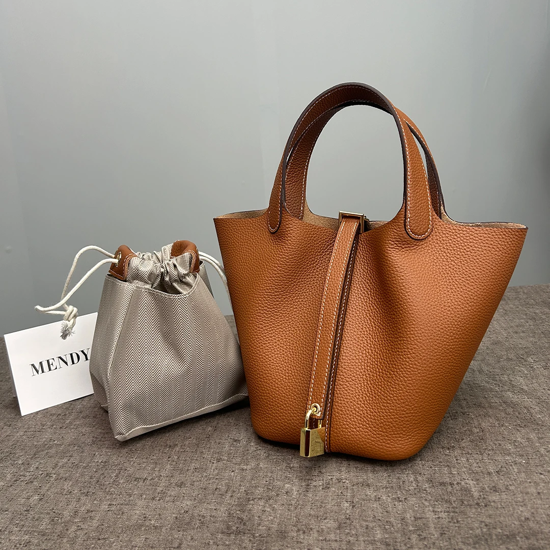Genuine Leather Bucket Bag Handbag Tote - Large or Small