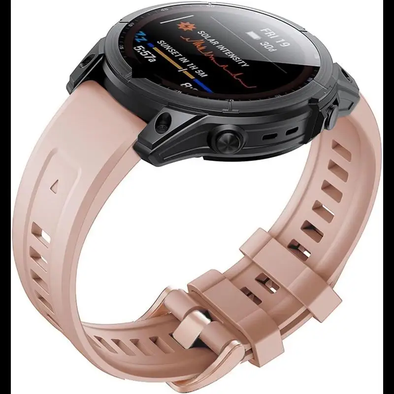 Maisitu Voor Garmin Fenix 6S 5S 7S Horlogeband 20Mm Armband Voor Fenix 6S Pro 5S Plus Roségouden Gesp Siliconen Snelle Vervanging