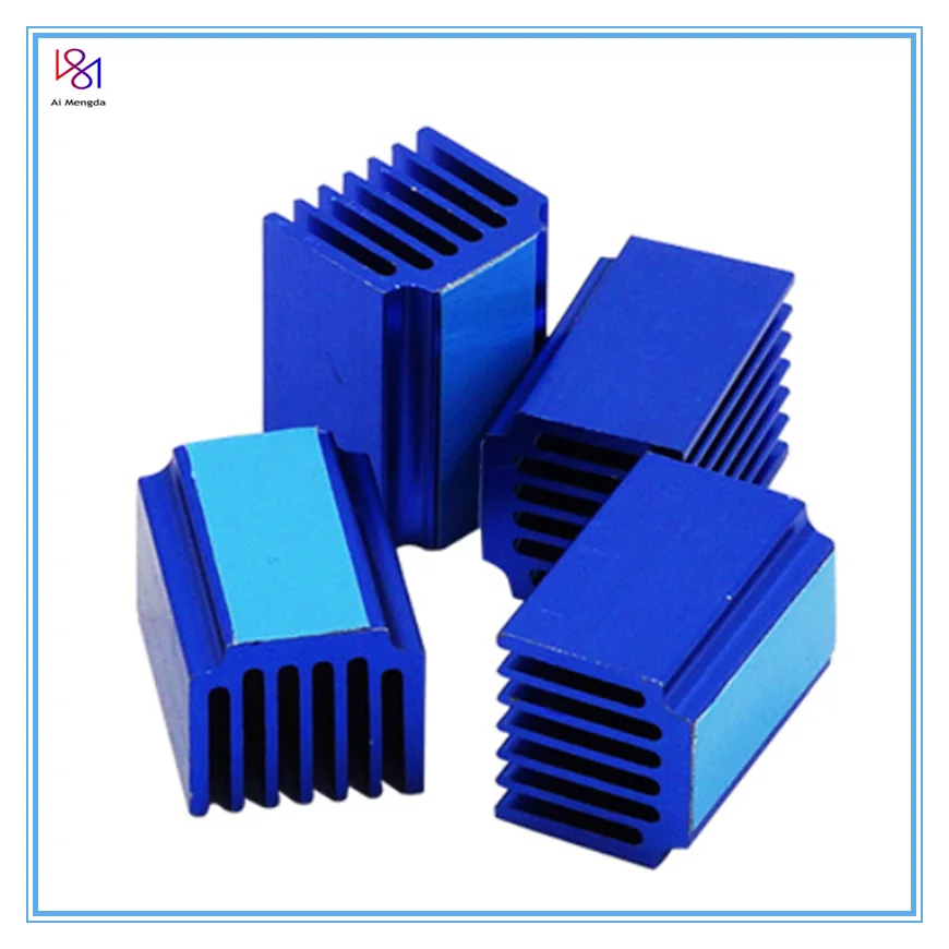 5pcs 20x14x13mm Blue Aluminum Driver Heat Sink Stepper Motor Cooling Block Heatsink For TMC5160 TMC2208 TMC series driver module