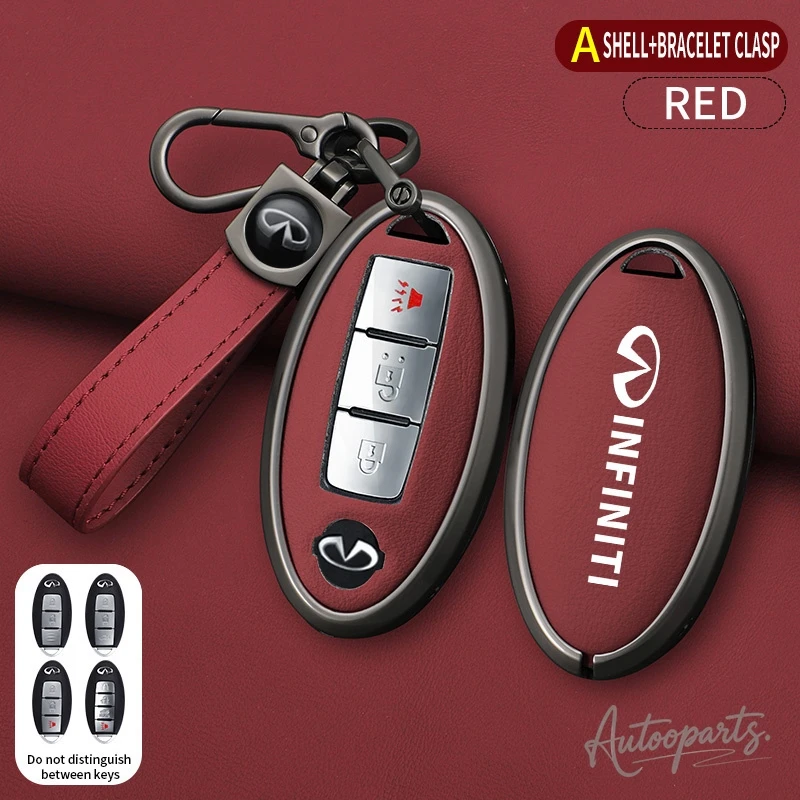 PU Leather Car Remote Key Case Cover For Infiniti Q50 Q60 Q70 QX50 QX60 QX70 EX FX JX35 FX35 EX35 FX37 JX35 Keychain Accessories view 5