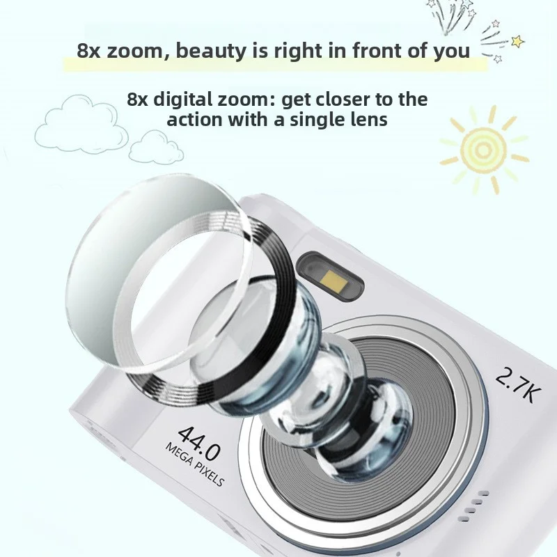 M2 Retro CCD كاميرا رقمية محمولة فلاش كاميرا على مستوى الدخول 44 مليون بكسل التركيز التلقائي