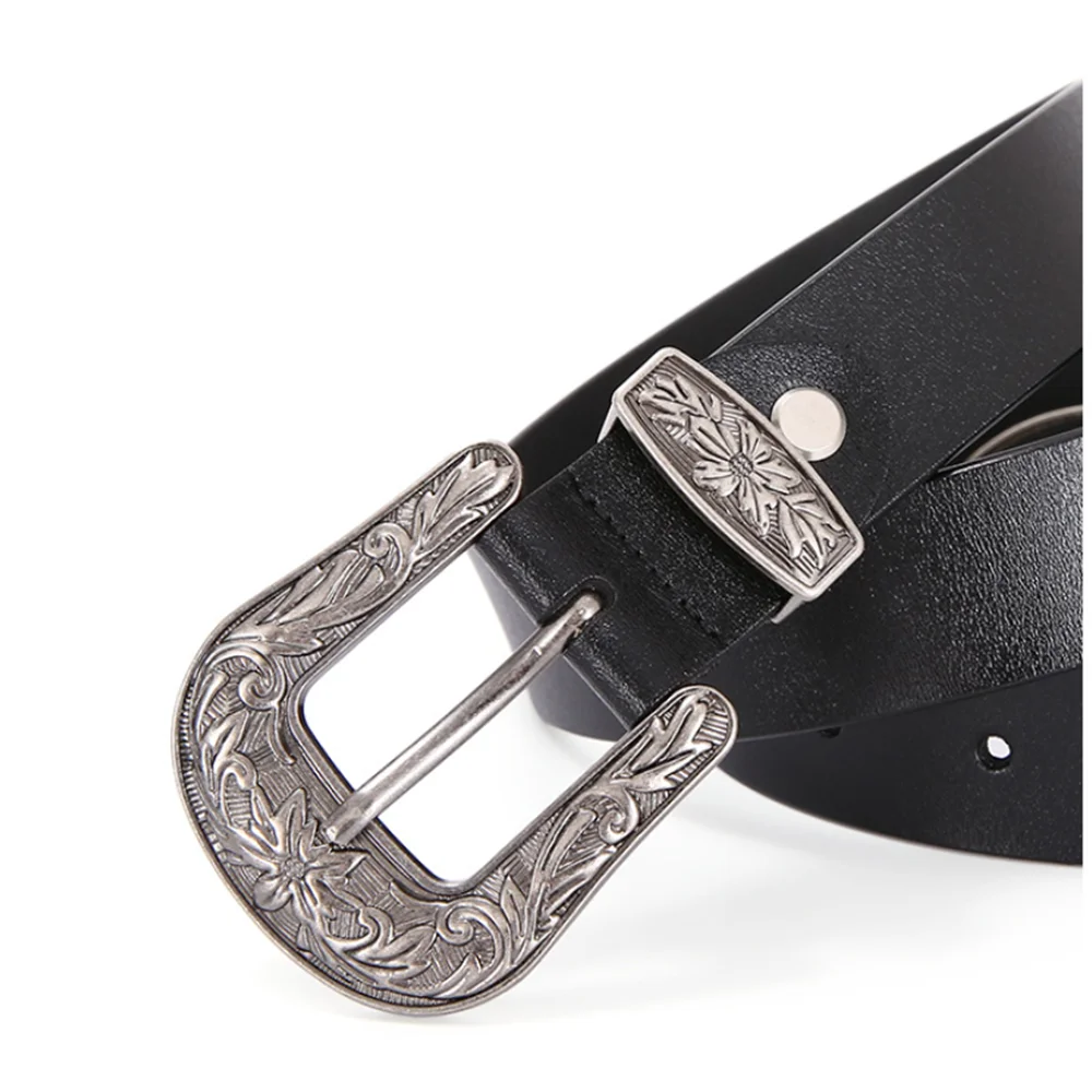 Neue Western-Gürtel für Damen, Übergrößen, klassische Gürtel mit Stiftschnalle, Gürtel aus echtem Leder, modischer Damengürtel für Jeans und Hosen. – Detail 2