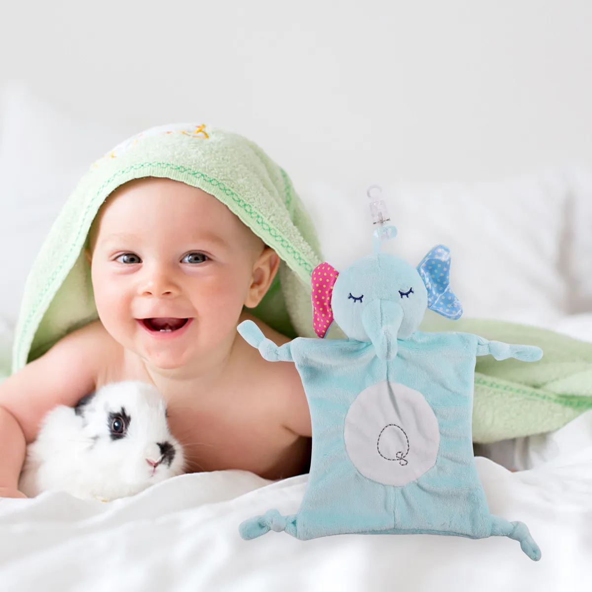 baby-soothing-towel-animal-design-soft-infant-comforter-elephant-pattern-30cm-cognitive-color-attention-development