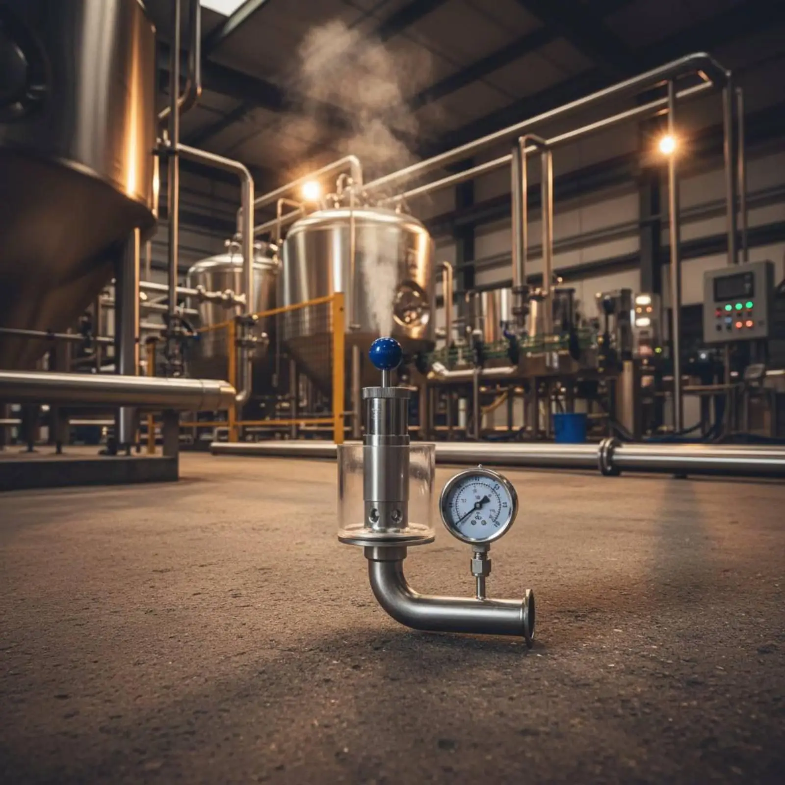 Adjustable Pressure Relief Release Mechanism Air Release Fermentation Pressure Regulator for Winemakers, Brewery