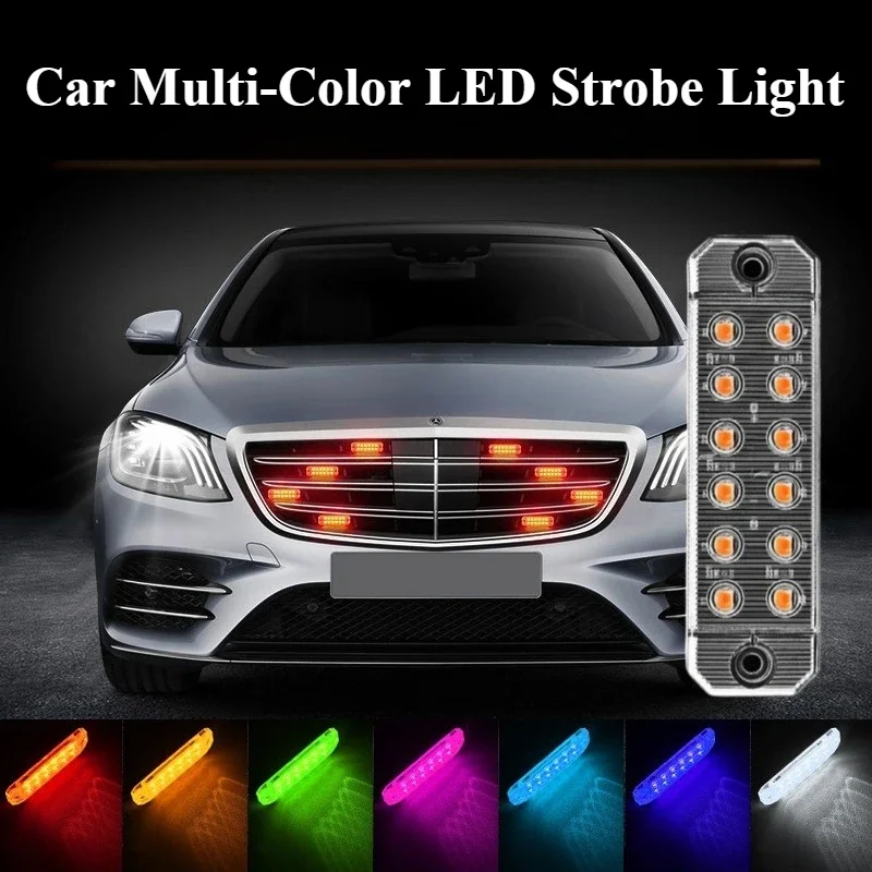 1 قطعة العالمي مكافحة تحذير LED ضوء إحترافي الطوارئ ضوء وماض لسيارة دراجة نارية شاحنة فان #2