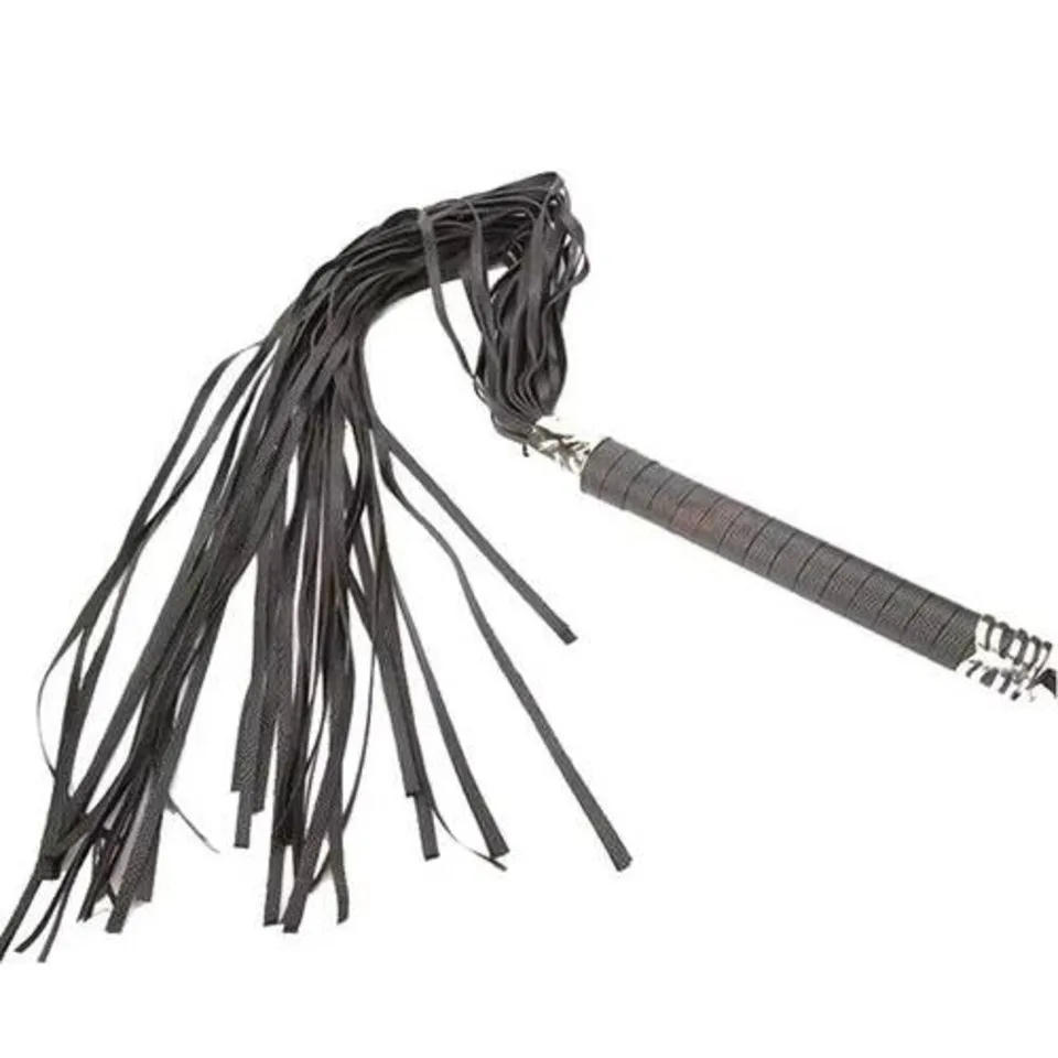 Genuine Leather Tassel Horse Whip With Handle Flogger Equestrian Whips Teaching Training Riding Whips