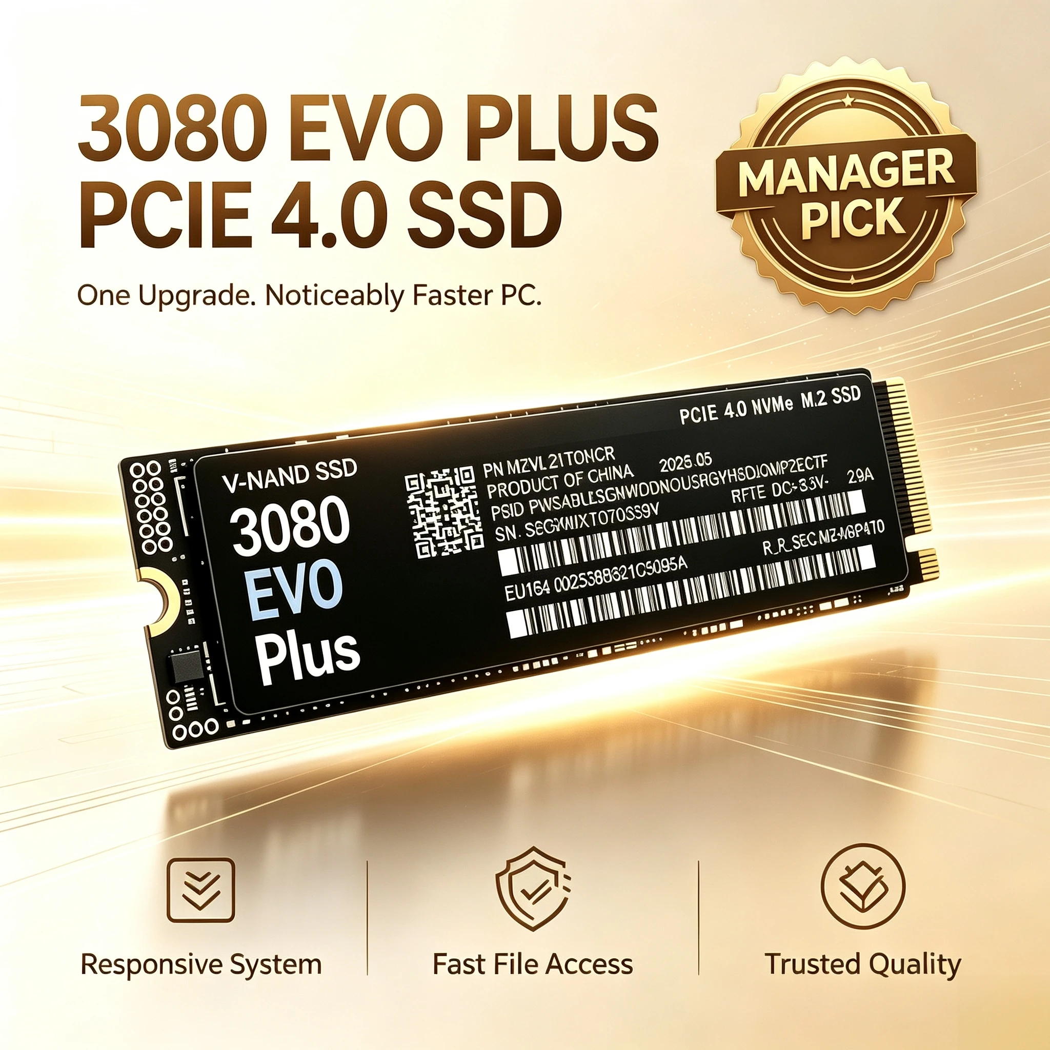 2026 Internal Solid State 3080 EVO Plus M2 NVMe PCIe4 SSD 500GB 1TB 2TB 4TB for Gaming Office PC Laptop High Speed