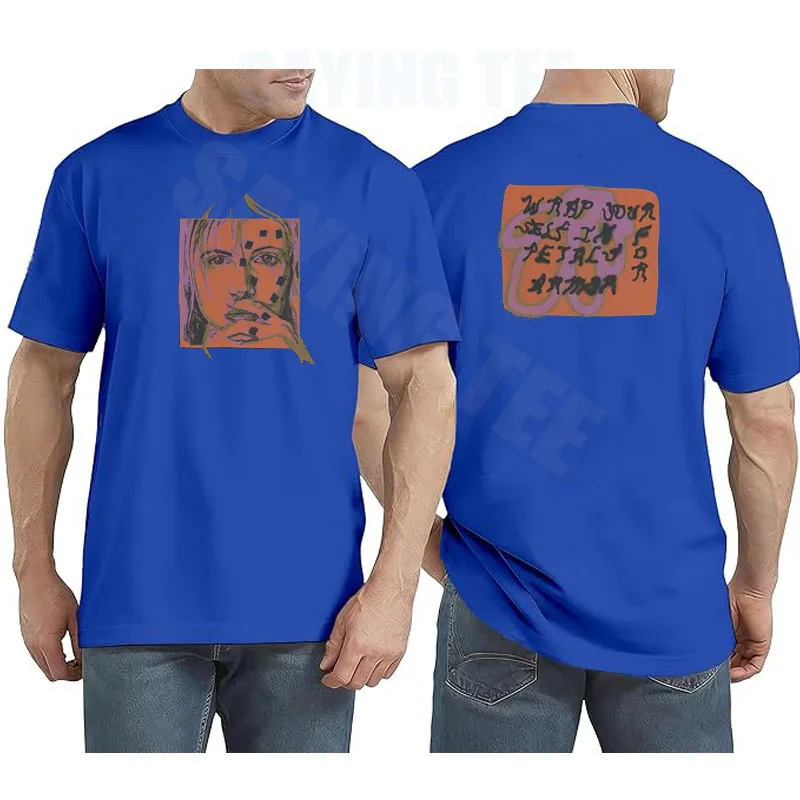 Hayley Williams T-Shirt Blütenblätter Skizzenkunst Grafik Vintage T-Shirt Rage Is A Quiet Retro-Stil Musikliebhaber Spruch T-Shirt Kurzarm – Detail 7