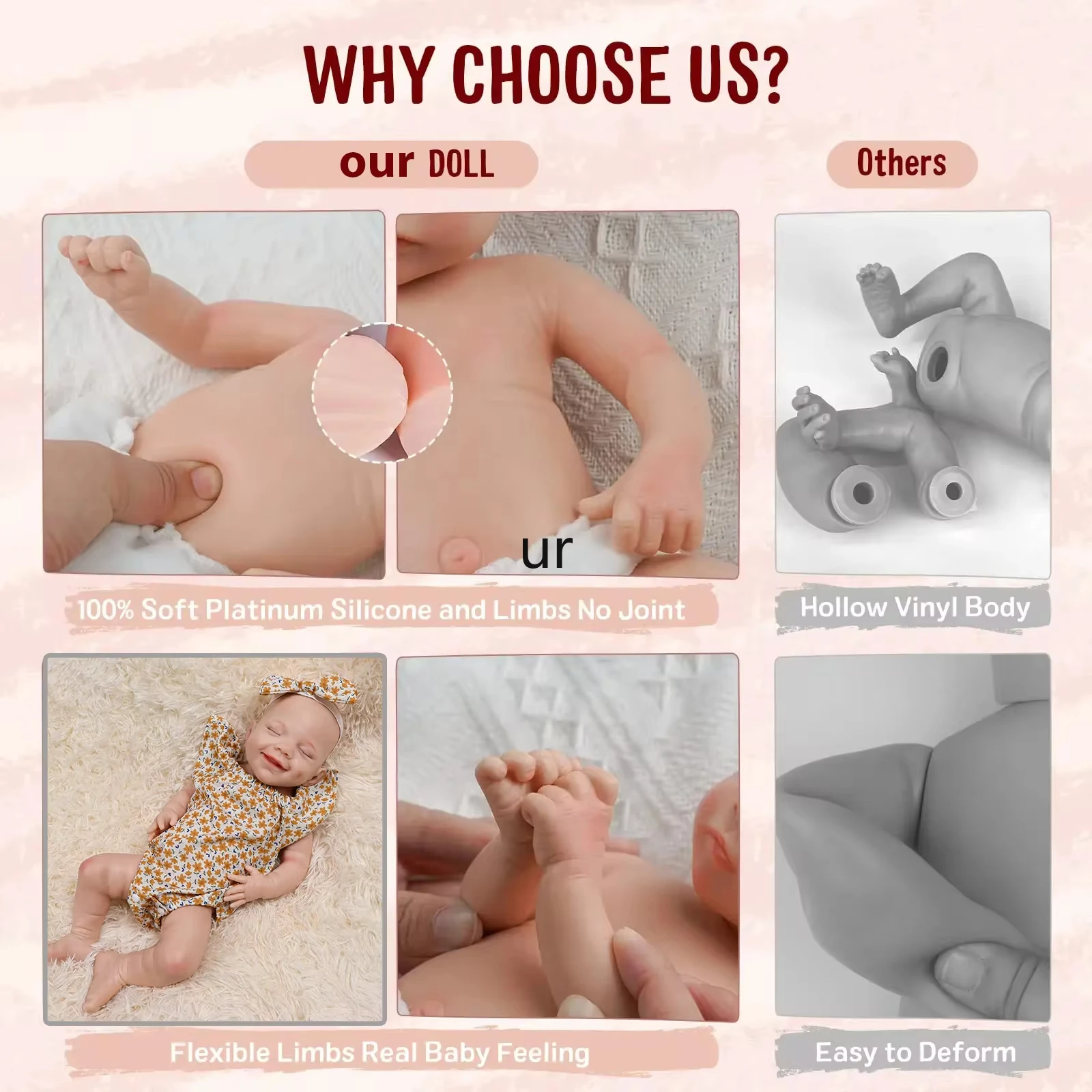 18Inch Full Silicone Reborn Baby Dolls Sleepy Closed Eyes Newborn Girl Super Soft Painted Realistic Toddler Dolls Christmas Kits