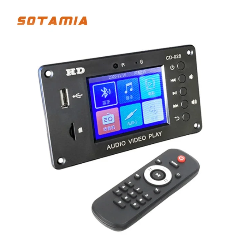 

SOTAMIA MP3 Decoder Board Bluetooth 5.0 Audio Receiver HD Video DTS Player FLAC WAV APE Decoding FM Radio USB TF For Amplifier