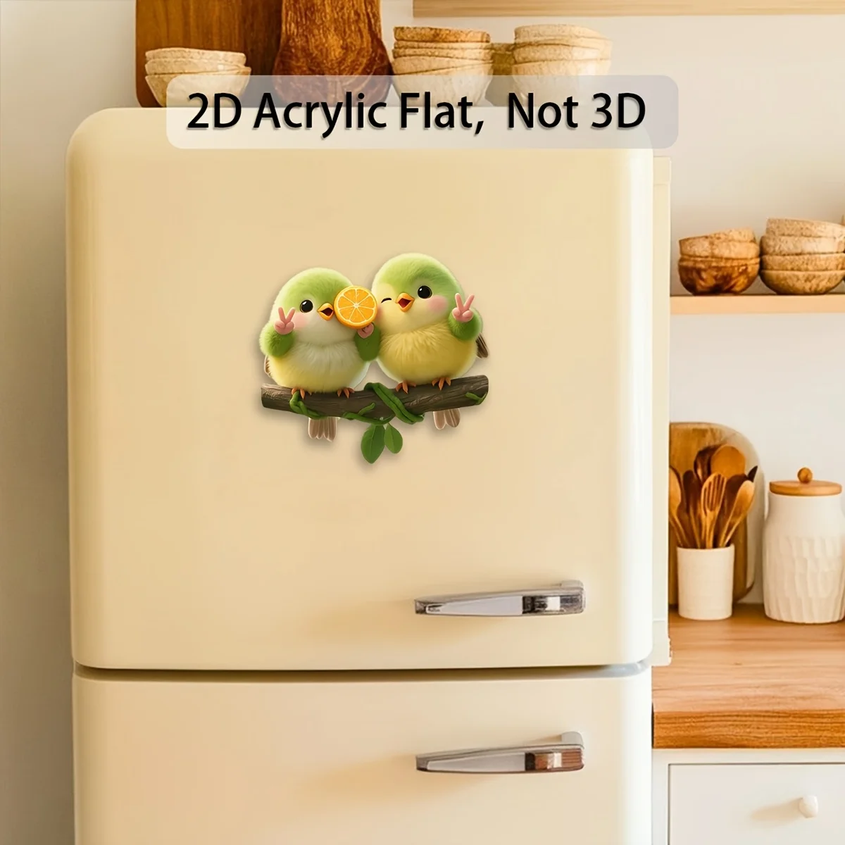 Cute bird refrigerator tile decoration, animal-themed gift for friends, perfect for fridge, mailbox, iron door.