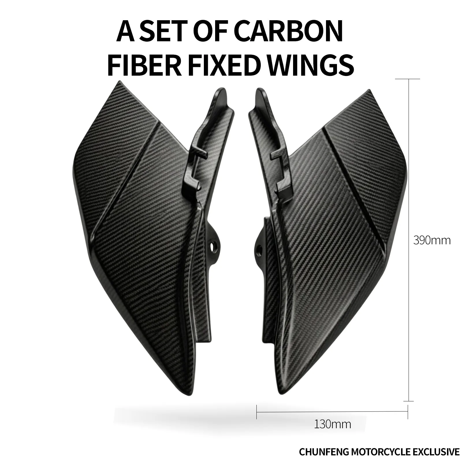 For CFMOTO 450SR 450SR-R 450SS Motorcycle Mod Parts Competition Automatic Pop Up Brake Linked Winglet Carbon Fiber Fairing Wing