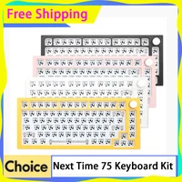 Kit de teclado 75% de próximo tiempo 75 Kit de teclado Next Time X75 junta mecánica personalizada intercambiable en caliente Pcb Rgb Keydous tipo C
