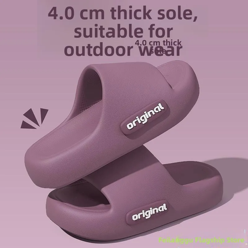 

Women's Thick Bottom Slippers Indoor Home Bathroom Anti-Slip Odor Resistant Summer Slip-On Outdoor Wear Comfortable EVA Slippers
