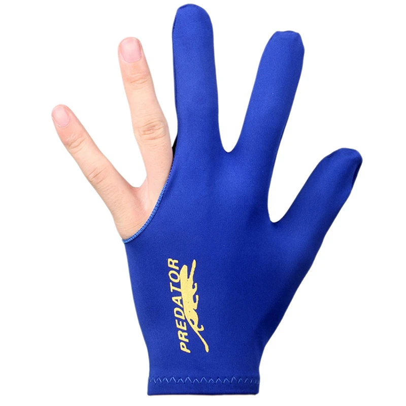 Guantes de billar inglés con bordado, manoplas para mano izquierda, tres dedos, lisos, accesorios para Bilardo, guantes sin dedos