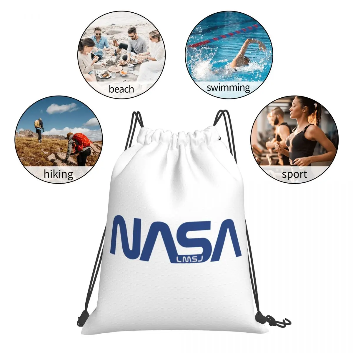 NASA Drawstring Bag Backpack men's bag school fashion drawstring backpack