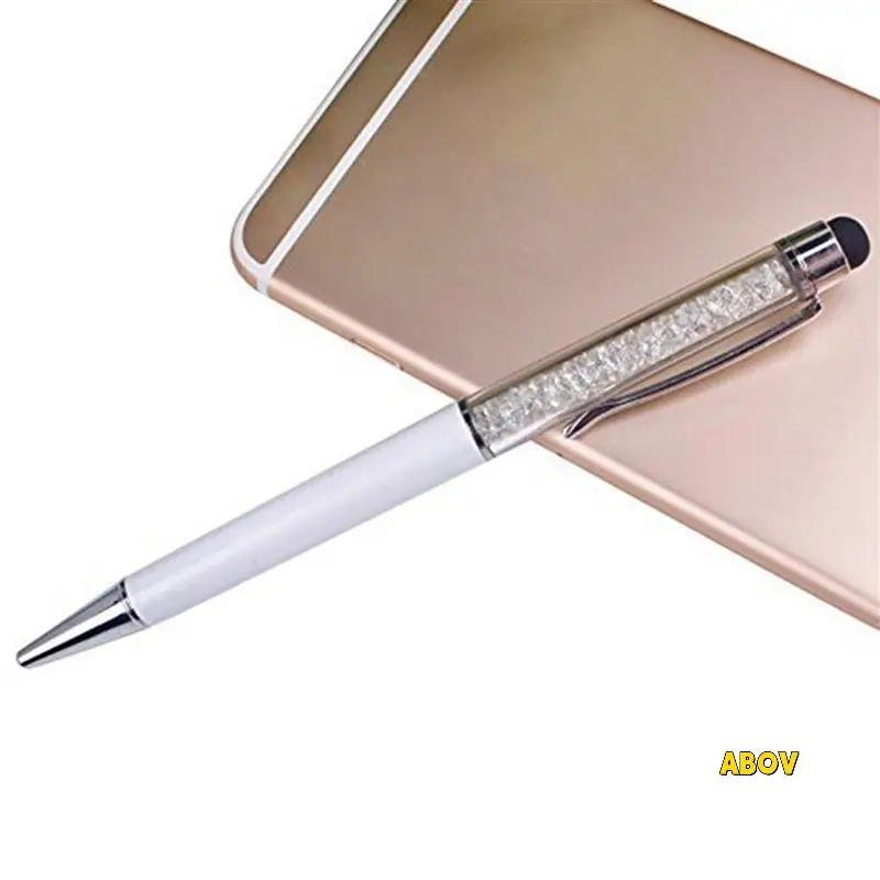 120Pcs Bling Bling 2-In-1 Slim Crystal Diamond Stylus Pen And Ink Ballpoint Pens (12 Colors)