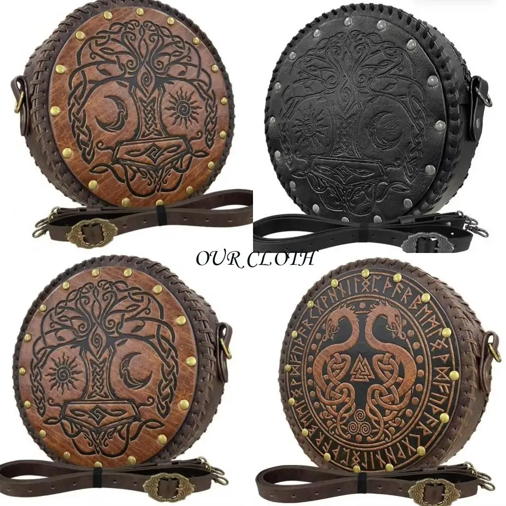 

Vintage Medieval Waist Pouches Side Pack With Belt For Women Halloween Cosplay Y1AC