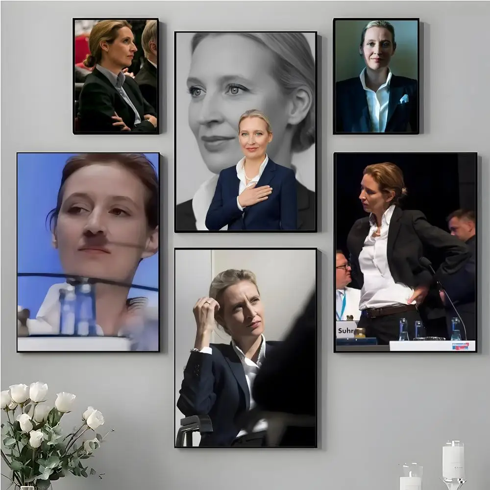 Póster controvertido de A-Alice Elisabeth W-Weidel, póster de alta calidad para el hogar, habitación, bar, cafetería, decoración de pared y artículo de regalo