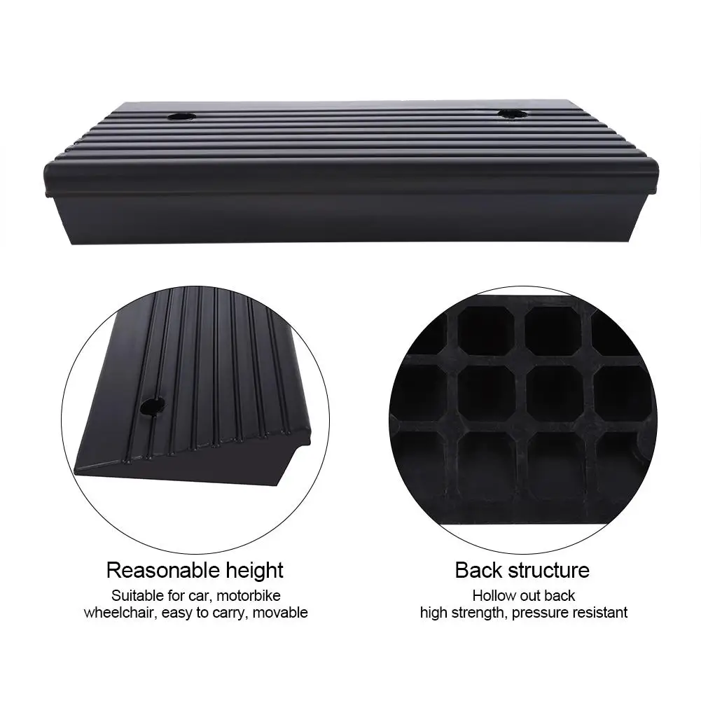 Portable Rubber Curb Ramps for Car Scooter Motorbike Wheelchair Threshold Ramp