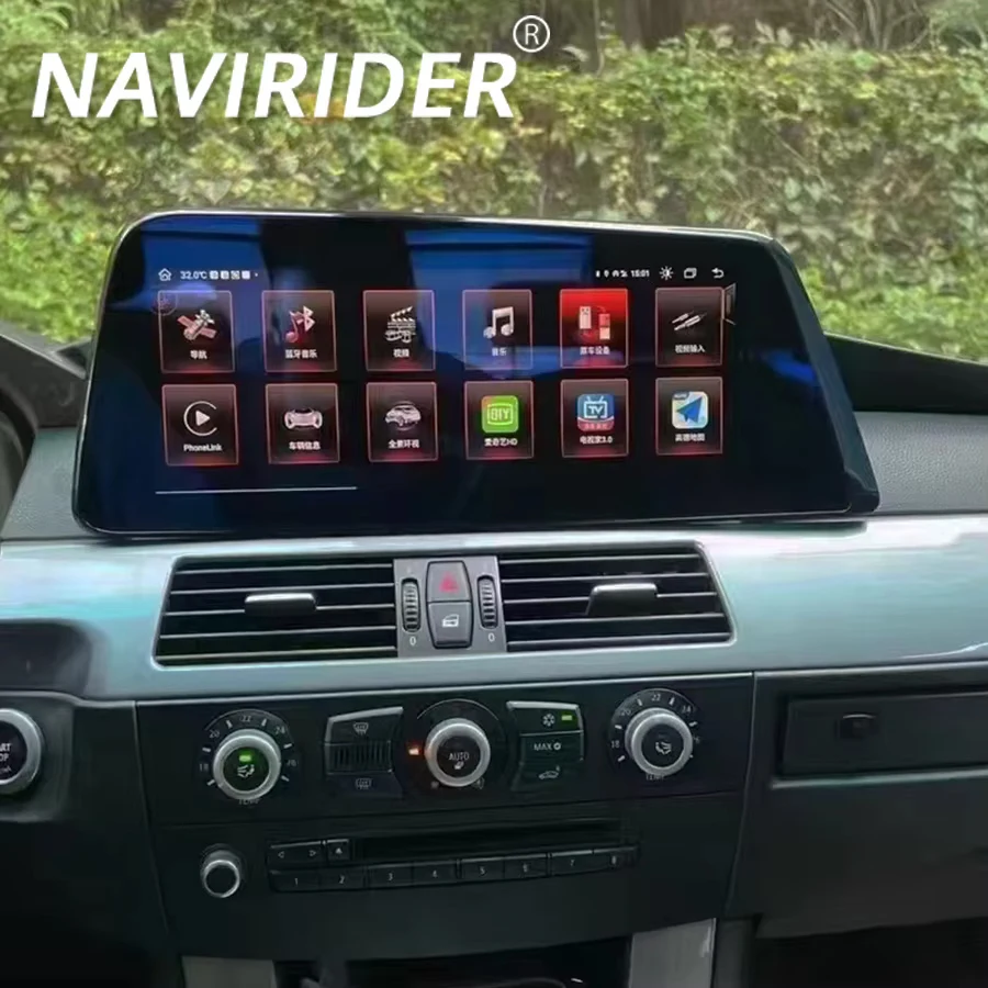 

Автомобильный радиоприемник Android 13, 12,3 дюйма для BMW 5 серии E60 2003-2010 CCC CIC, экран с лезвием, мультимедийный видеоплеер, автоматический беспроводной CarPlay
