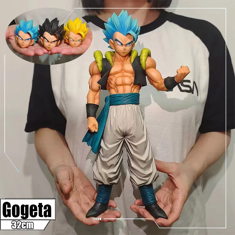 32cm Dragon Ball Figure Gogeta Blue Anime Figures Dbz Figurine Pvc Statue Model Doll Collectible Room Decora Ornament Toys Gift