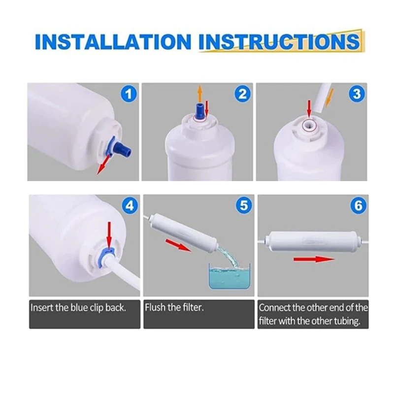 DA29-10105J Inline Waterfilter Universele Koelkast Filter Kokosnoot Actieve Kool Staaf Filter 1 Stuks
