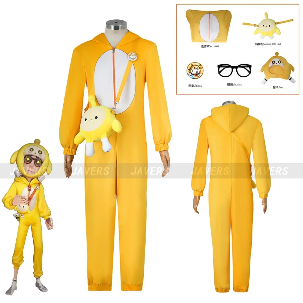 Lucky Guy Deduction Substitute Cosplay Game Identity Ⅴ Costume Yellow Eggy Good Friend New Skin Jumpsuits Carnival Party Suit