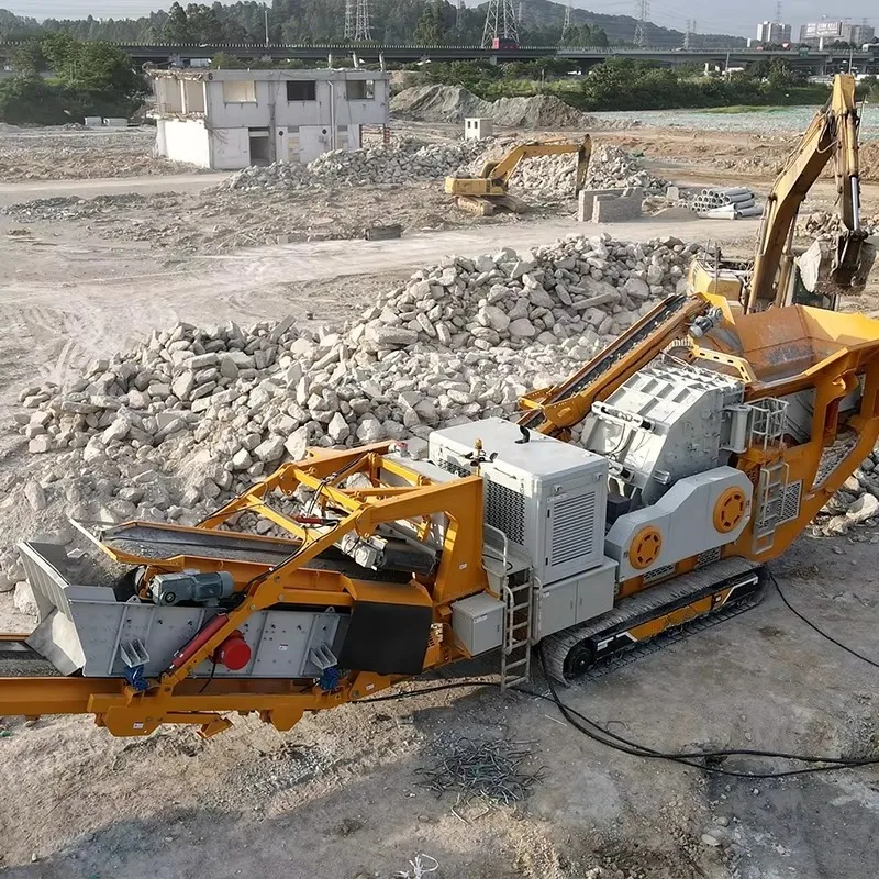 Deposit Price Mobile Stone Crushing Plant Heavy Duty Integrated Processing For Mining Aggregate Making Rock Material Handling