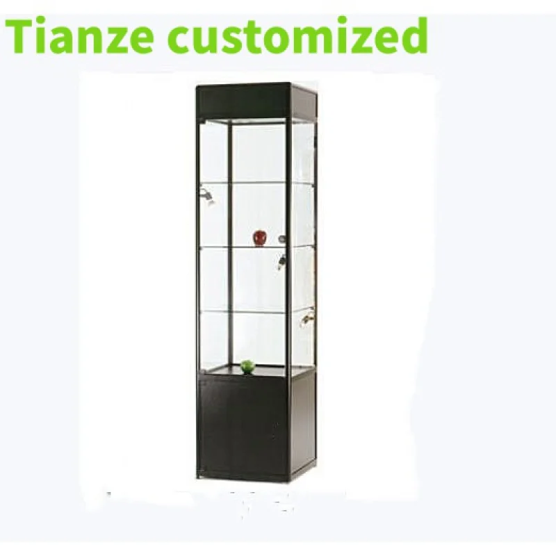 (customized)Factory Price  Wall  Display  Cabinet Multi-layer Vitrina Showcase Glass Display Showcase Products with Lock