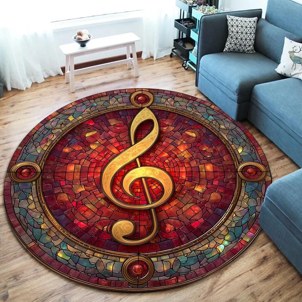 Gothic Blood Moon Bats Round Rug For Home Decor Living Room Bedroom Entrance Cloakroom Study Room Floor Mat Area Rug Mat