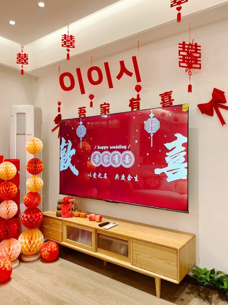 

Свадебные декоративные фонарики 3D персонаж счастья китайский Sle украшение для гостиной новый дом свадебная комната подвесные украшения