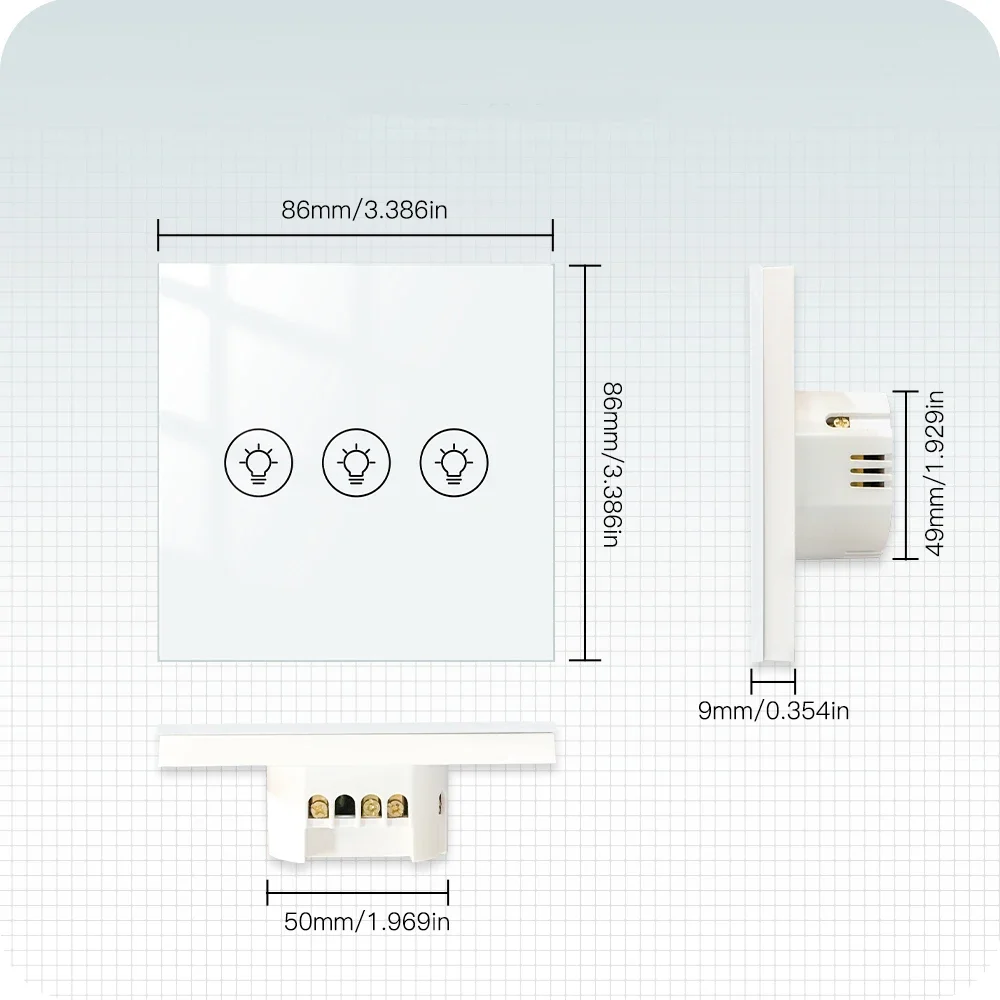 Moes Tuya Multi-Gang Smart Light Dimmer Switch WiFi APP Remote Control Timer Control Voice Control Work Smart Life Tuya APP view 5