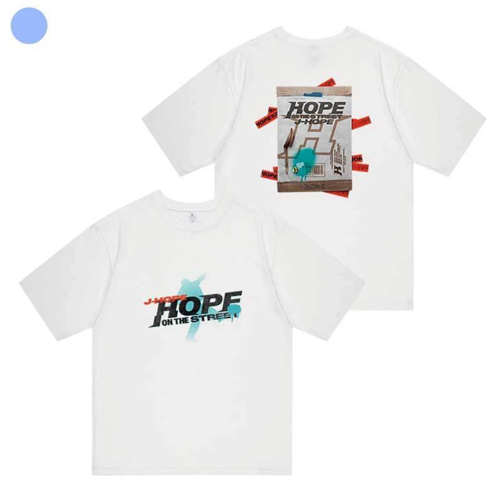 Hope ON THE STREET Letter Printed Cotton Top Women Summer Casual Round Neck Short Sleeve Clothing Y2K Couple Oversized Shirt