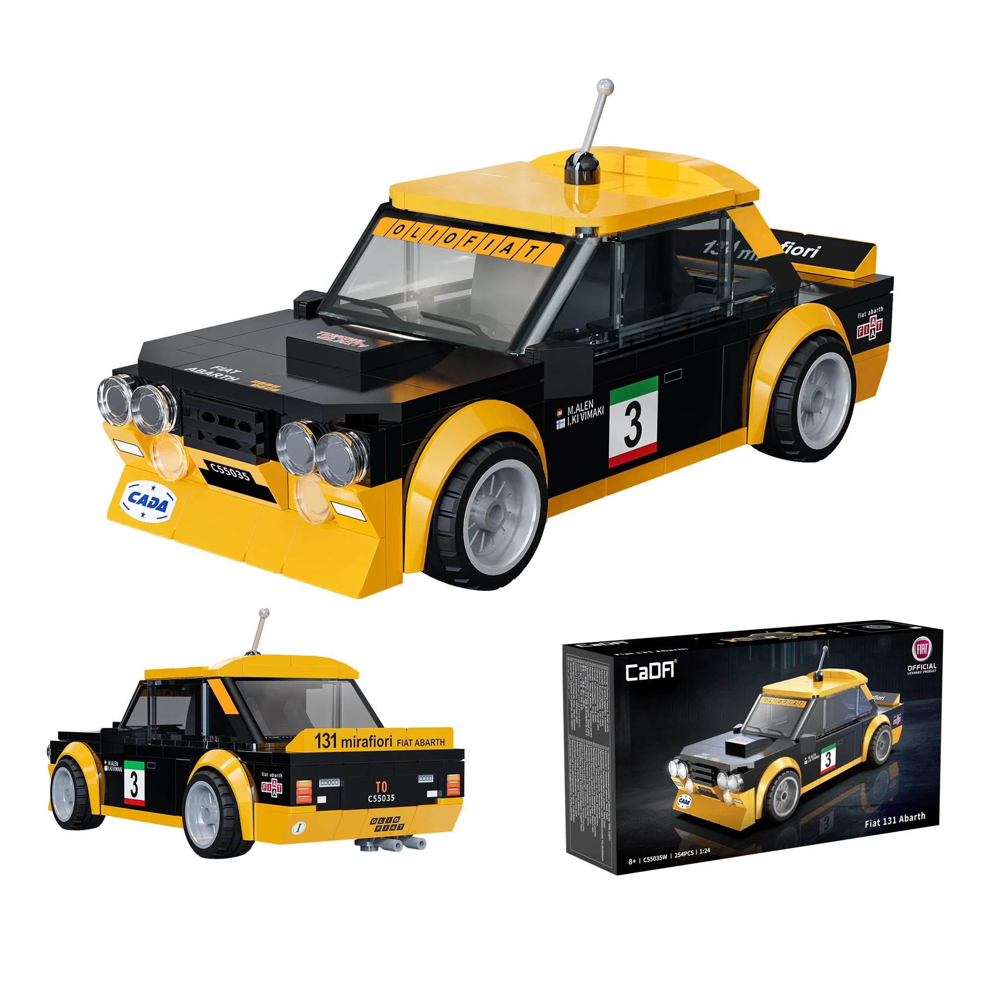 CaDA officieel gelicentieerde 1:24 bouwsteenautoset / sportwagen bouwstenen / klassieke auto's / Audi A8 / Opel / Shelby / Fiat - afbeelding 1