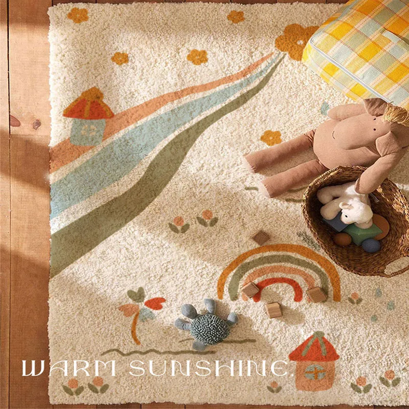 

Plush Carpet Living Room Cartoon Children's Game Thickening Soft Mat Children's Room Decoration Bedside Large Area Crawling Rugs