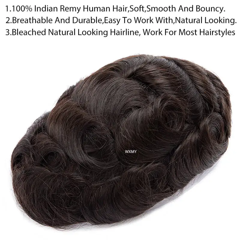 OCT French Lace & PU Base Toupee Hair Man parrucca protesi per capelli maschili capelli umani naturali protesis capillare da uomo sistemi traspiranti