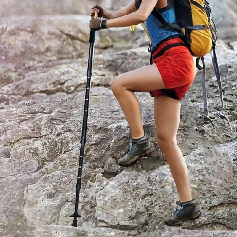 

Трости для путешествий на открытом воздухе, портативные выдвижные трости из алюминиевого сплава, альпинистские трости, профессиональное туристическое снаряжение