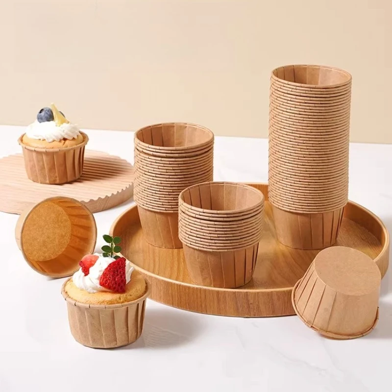 

LMM primary color cake cupcake oven special air fryer bake-resistant chiffon paper tray mold