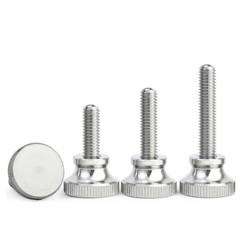 M2 M2.5 M3 M4 M5 M6 M8 M10 304 Stainless Steel Knurl High Step Head Hand Tighten Thumb Screw Adjust Bolt