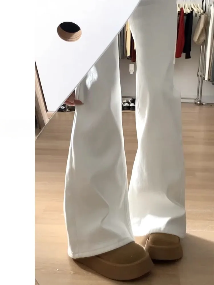 High Waist Bell Bot Jeans Women's Autumn New plus Size Comfortable Loose Fit Cotton Stretch Denim Bootcut Pants