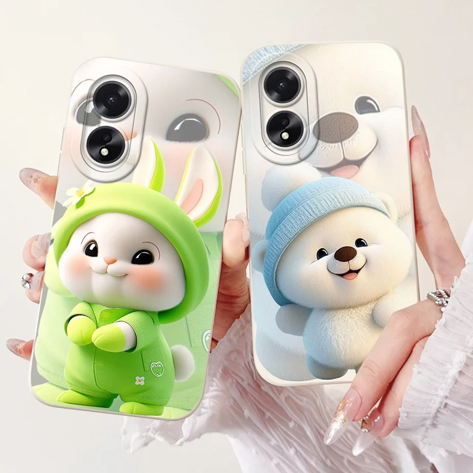 For Oppo A18 Case Oppo A38 CPH2579 Cute Panda Cartoon Cover Soft TPU Phone Cases For Oppo A38 A 18 OppoA18 OppoA38 Fundas Bumper